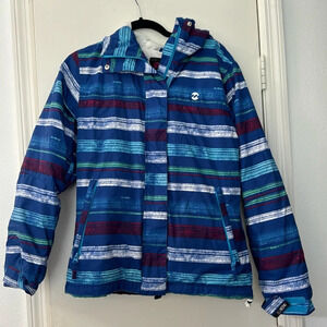 Ladies Billabong Blue Winter Snow Ski Jacket Size Small ALTYR Series